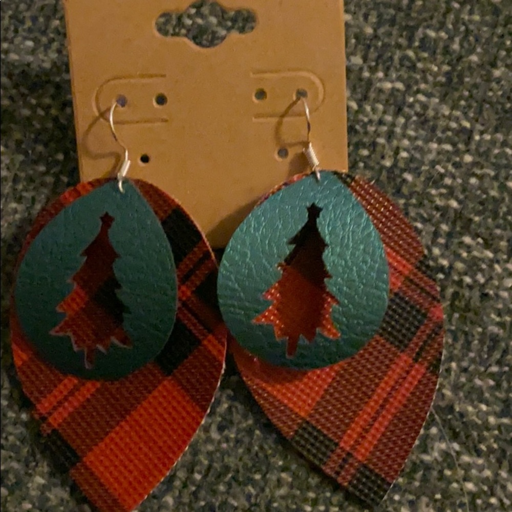 Christmas Faux Leather earrings